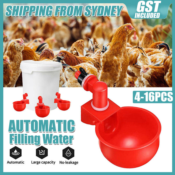 Automatic Chicken Water Cup Waterer Poultry Drinking Bowl Feeder Drinker