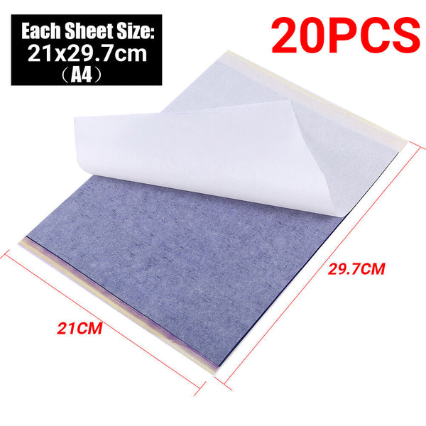 60X Tattoo Stencil Transfer Paper Spirit Thermal Carbon Tracing Copier Supplies