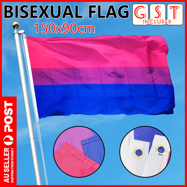 Bisexual LARGE Flag 150x90cm Bi Sexual Pride LGBT Lesbian Gay rainbow Mardi Gras