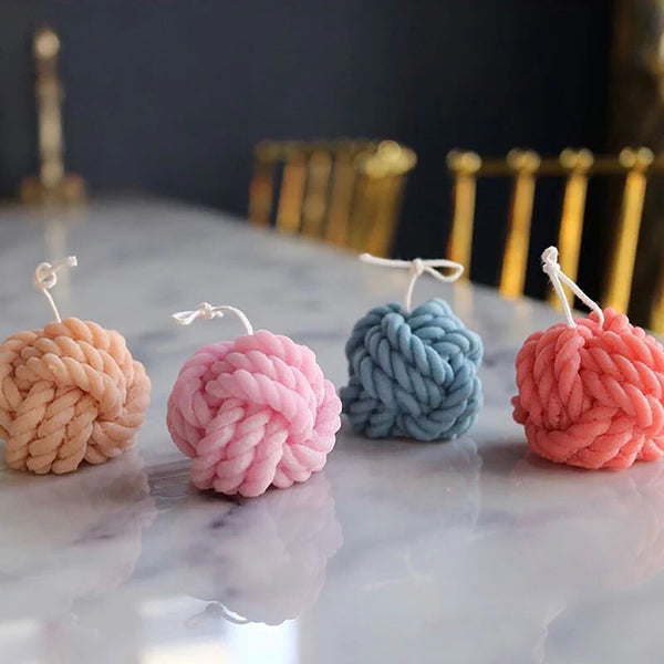 DIY Candles Mould Woolen Ball Wax Candle Mold Aromatherapy 3D Silicone Moulds AU