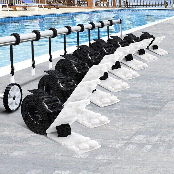 Pool Cover Roller Attachment Straps Kit 8PCS for Swimming Solar Pool Stock AU