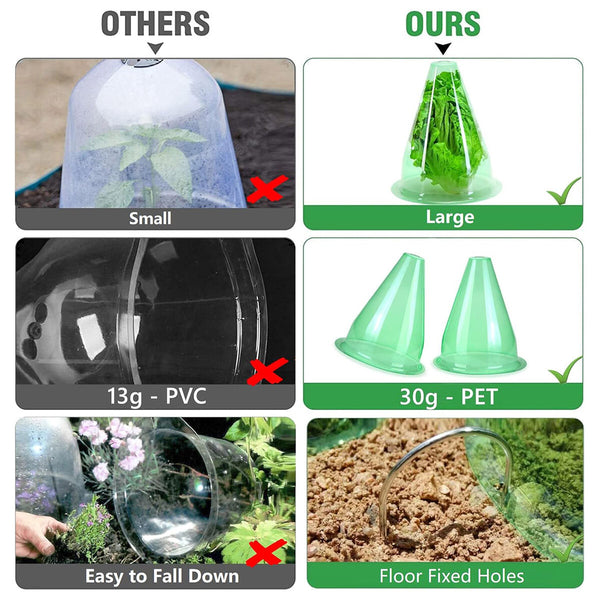 12PCS Plant Bell Covers – Reusable Garden Plant Protection Domes