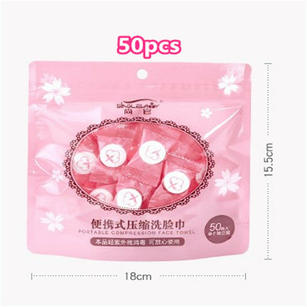 UP 100PCS Disposable Cotton Compressed Washcloth Face Towel Wet Wipe travel AU