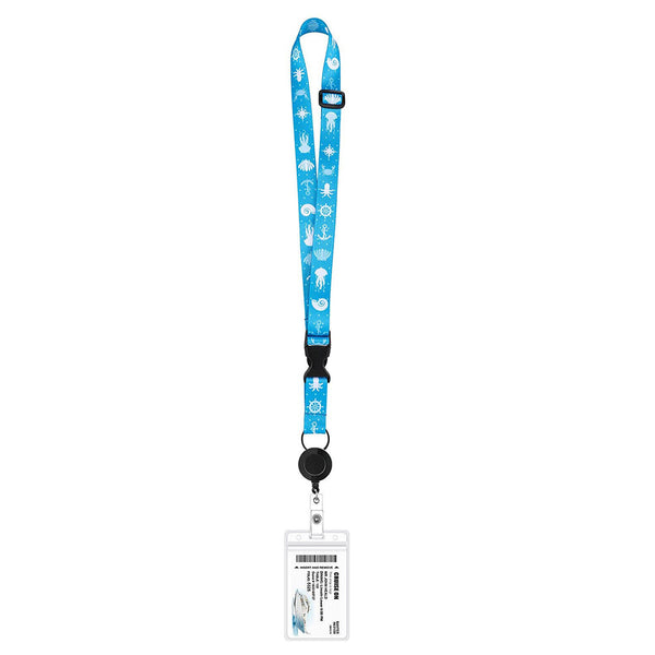 6PCS Adjustable Cruise Lanyards with Waterproof ID Badge Reel Holder Key Cards
