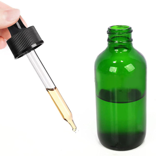 50ml Green Glass Liquid Dropper Reagent Eye Pipette Essential Oils Bottle