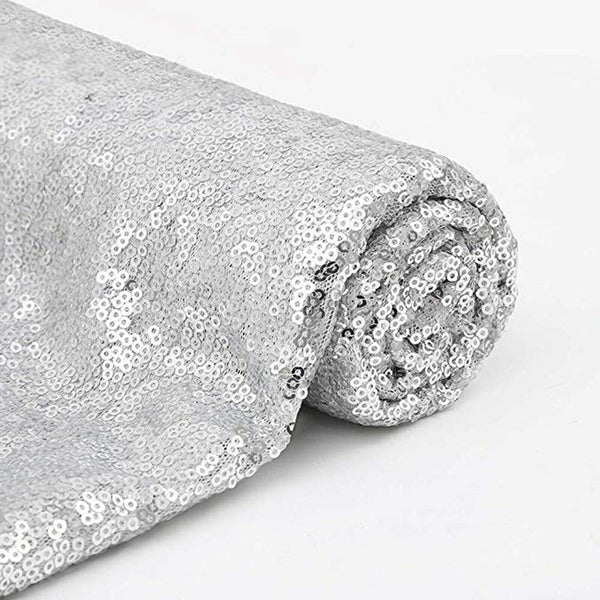 30x180cm Silver Sequin Table Runner Tablecloths Wedding Party Events Home Decora