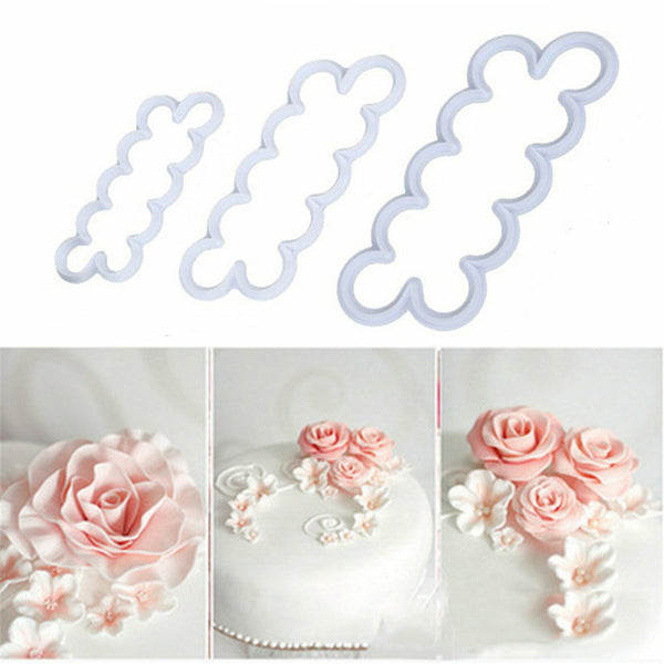 6PCS Cake Rose Sugar Mould Baking Flower Cutter Decorating Tool Fondant Mold AUS
