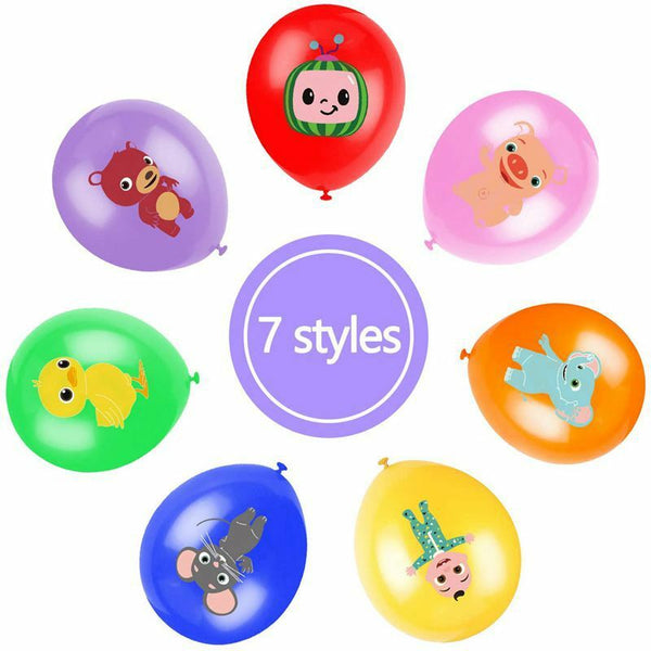 Cocomelon  Tableware Party Supplies Kids Birthday Banner Topper Balloon Plate