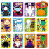 Halloween make a face stickers, 12 piece DIY kids party favours