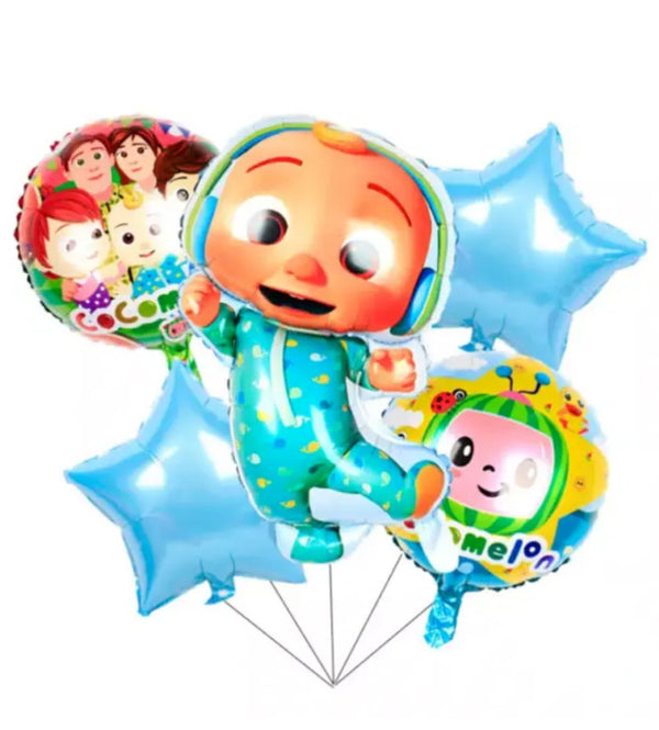 Cocomelon  Tableware Party Supplies Kids Birthday Banner Topper Balloon Plate