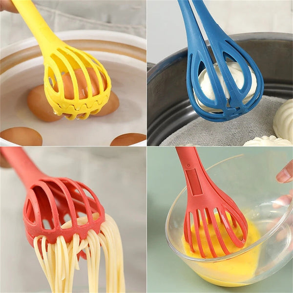 Multifunctional Silicone Manual Egg Beater Mixer Mini Kitchen Egg Whisk Tool AU