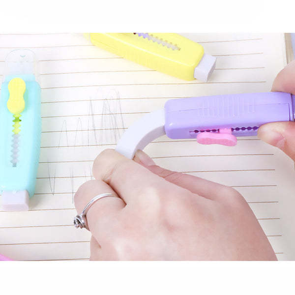 24PCS For Kids Drawing Push Pull Eraser Pencil Eraser Studnet Eraser Soft Brush