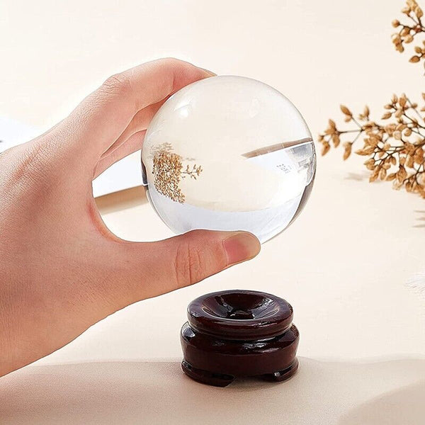 80mm Clear Glass Crystal Healing Ball Photography Lens Ball Sphere Decoration AU