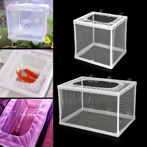 2PCS Aquarium Fish Breeding Box White Isolation Net PVC Hatchery Tool Species