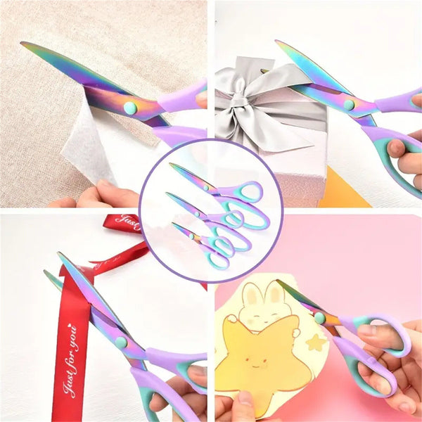 3PCS Craft Scissor Titanium Soft Grip Sewing Scissor Set for Fabric Dressmaking