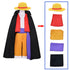 Luffy Costume Kids Boys – One Piece Monkey D Luffy Cosplay Set with Hat & Cape