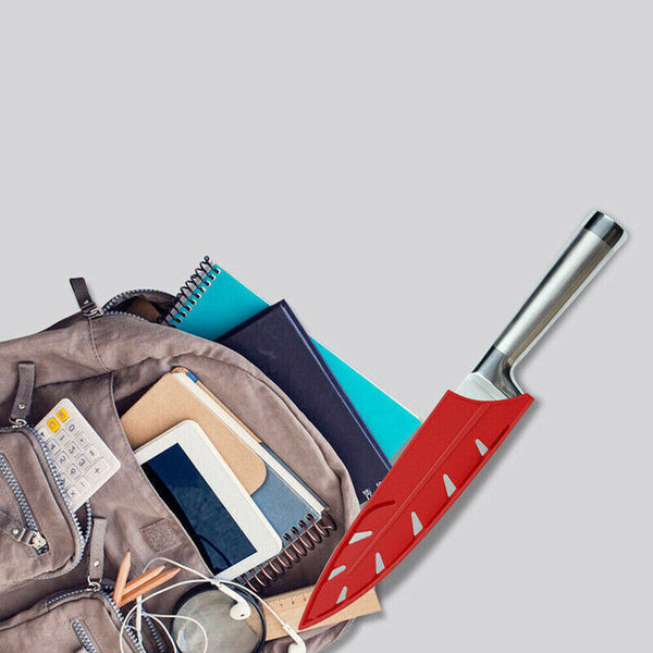 Plastic Knife Sheath Edge Guard Cover Scabbard Slicing Blade Red Protector Chef