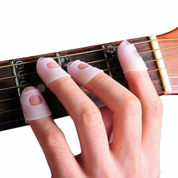 16Pcs Fingerstall Silicone Guitar Fingertip Protector Finger Guards For Ukulele