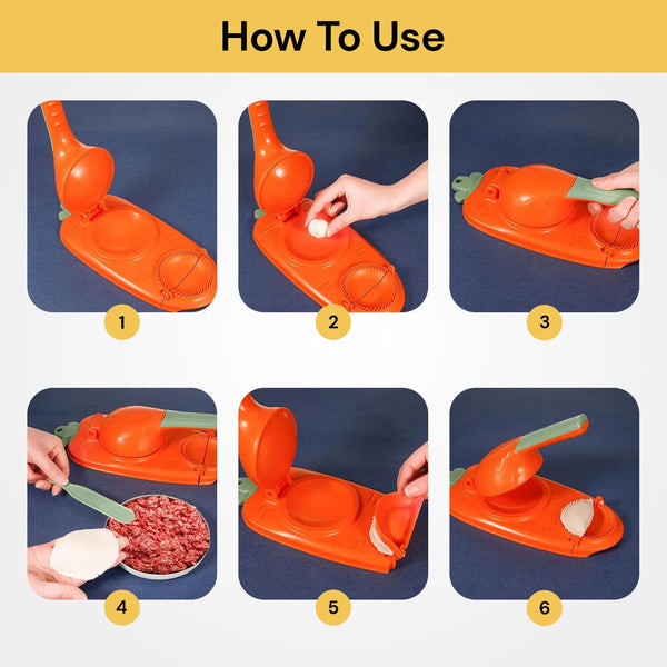 2 in 1 Dumpling Maker Skin Chapati Dough Press Mold Machine Pastry Mould Tool AU