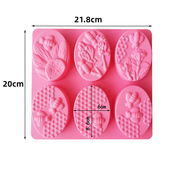 2 Pack 3D Bee Silicone Mold – DIY Soap and Cake Making Mould for Baking and Craft Projects