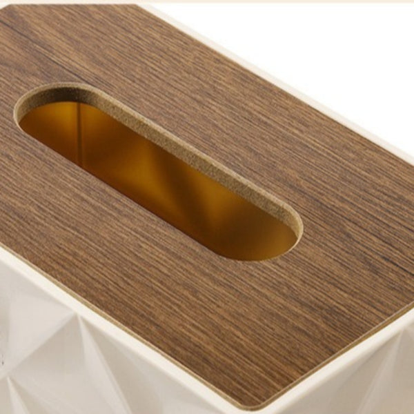 Modern Tissue Box Dispenser Cover Paper Napkin Storage Holder Organiser White