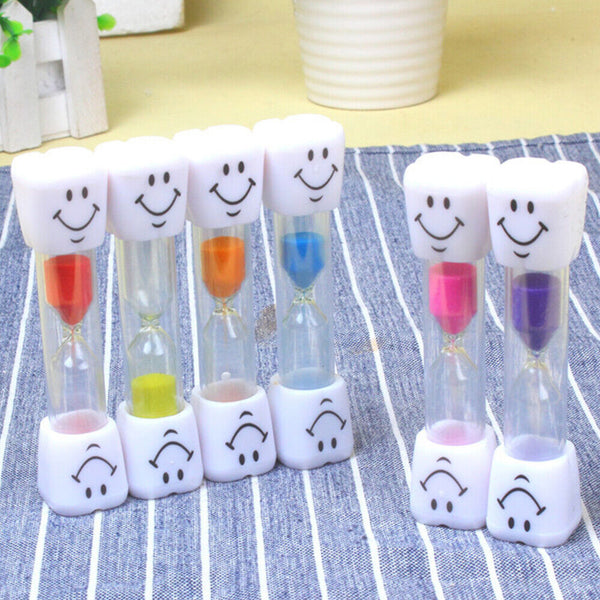 Tooth Brushing Smiley Hourglass Sand Timer Egg Kids Gifts Kitchen 3Mins Clock