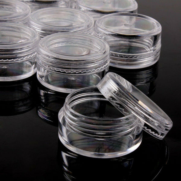 50Pcs Mini Sample Bottle Cosmetic Makeup Jar Pot Face Cream Lip Balm Container