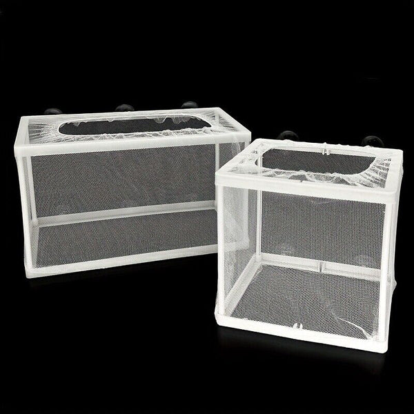 2PCS Aquarium Fish Breeding Box White Isolation Net PVC Hatchery Tool Species