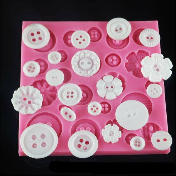 Chocolate Baking Fondant Mould Buttons Silicone Sugarcraft Mold Cake Decorating