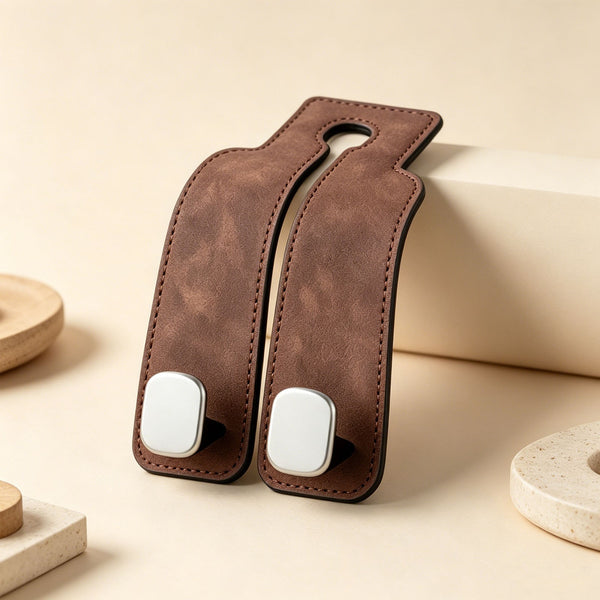 1/2PCS Car Seat Headrest Hooks Leather Backseat Organizer Bag Purse Hanger Universal