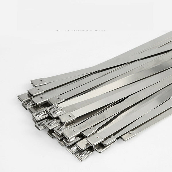 100pcs Stainless Steel Self Locking Cable Zip Ties Wrap Tie 150 200 300mm SS 304