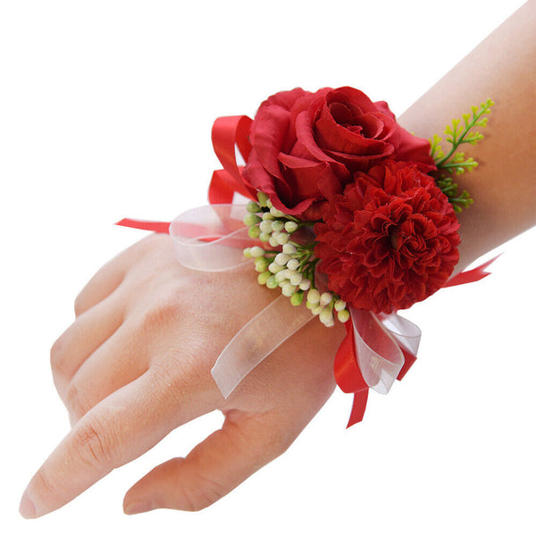 Bracelet Hand Flower Wrist Corsage Beautiful Bridesmaid Sisters Wedding Party