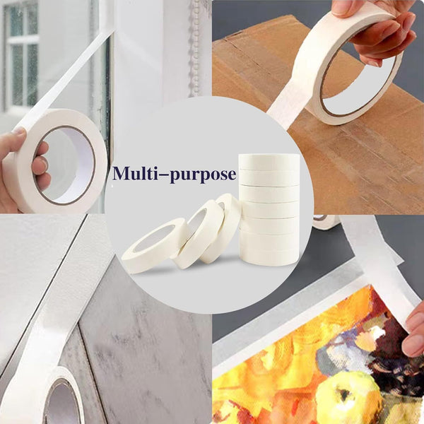 Masking Tape Painting Crepe Paper White 24mm x 25m Housing Tools Painter Art NEW