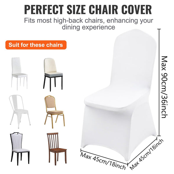 6PCS Chair Cover Full Seat Covers Spandex Elastic Stretch Banquet Party Wedding