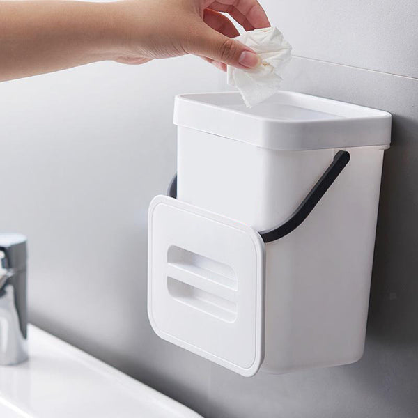 2pcs 3L Waste Trash Can Cupboard Door Hanging Wall Mounted Kitchen Rubbish  AUS