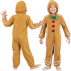 Gingerbread Man Costume Kids – Hooded Gingerbread Onesie Jumpsuit, Book Week