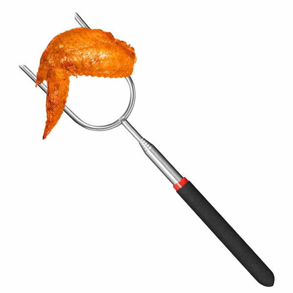 10 Pack Extendable Marshmallow Roasting Sticks – Telescopic BBQ Forks for Campfire, Grill and Barbecue