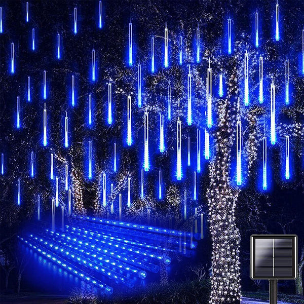 LED Solar Lights Meteor Shower Rain Christmas Tree String Lights Garden Outdoor