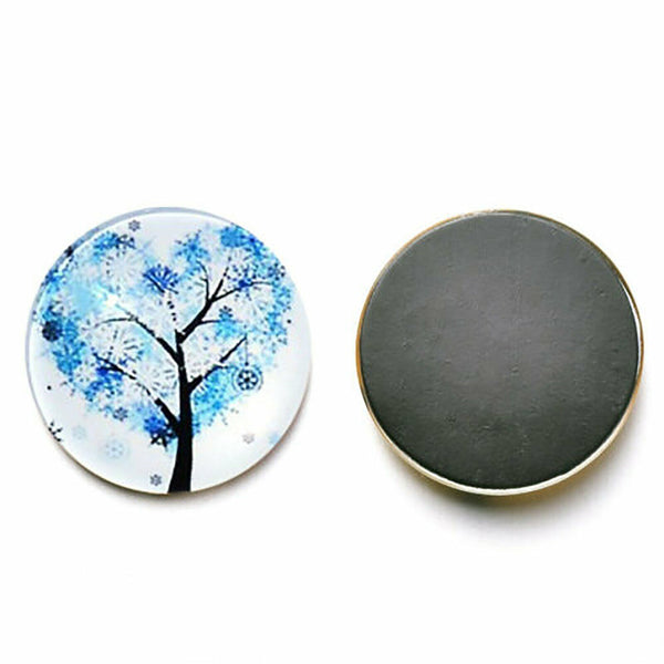 24 pcs Fridge Magnets Tree Of Life Glass Stickers Whiteboard Decoration For Home