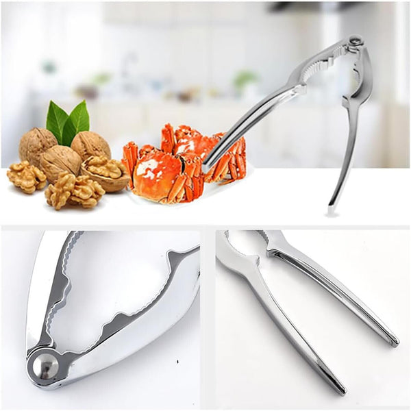 Nut Cracker Plier Sheller Opener Walnut Almond Chrome Kitchen NutCracker