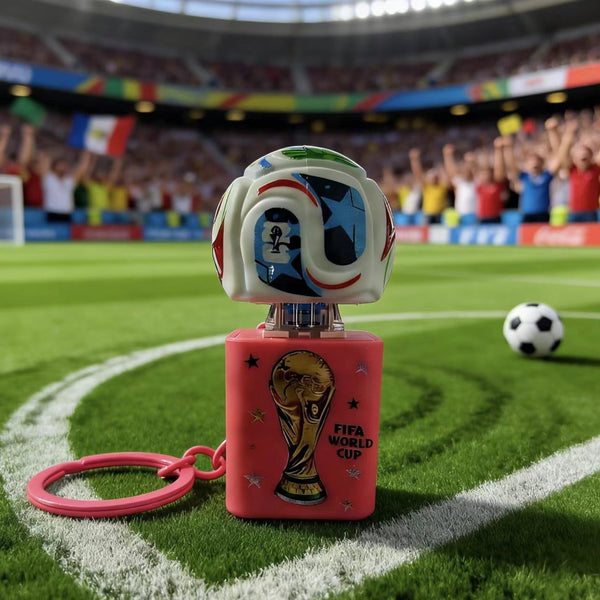 Rechargeable Keyboard Clicker Fidget Toy Button with Sound World Cup Keychain