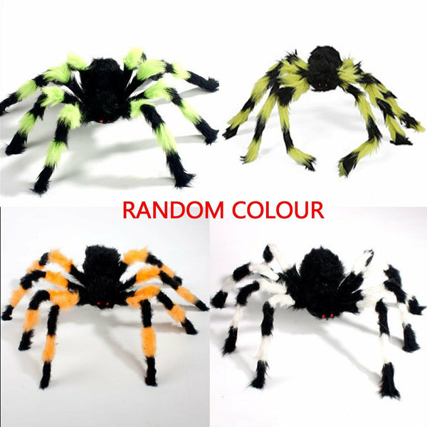 4Pcs Giant Spider Halloween Decoration Haunted House Prop Indoor Outdoor Party A