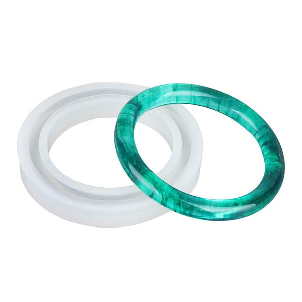 Silicone Mold Casting Mould DIY Bangle Jewelry Tool Kit Resin Bracelet Making