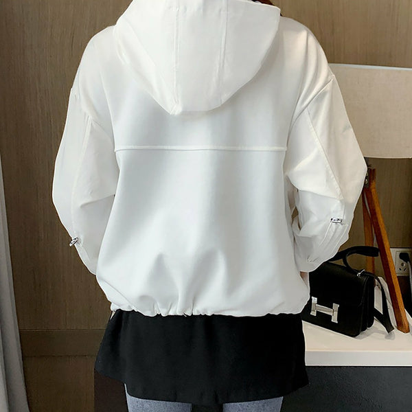 Women Fake Layered Shirt Extender Sweep Hem Mini Skirt Waist Layering Top