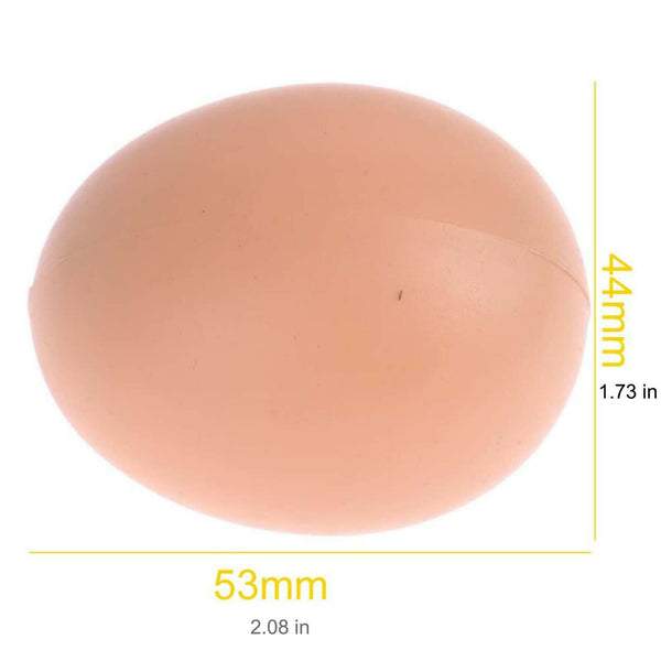 12x Plastic Fake Chicken Eggs Poultry Layer Coop Hatching Simulation Dummy Egg A
