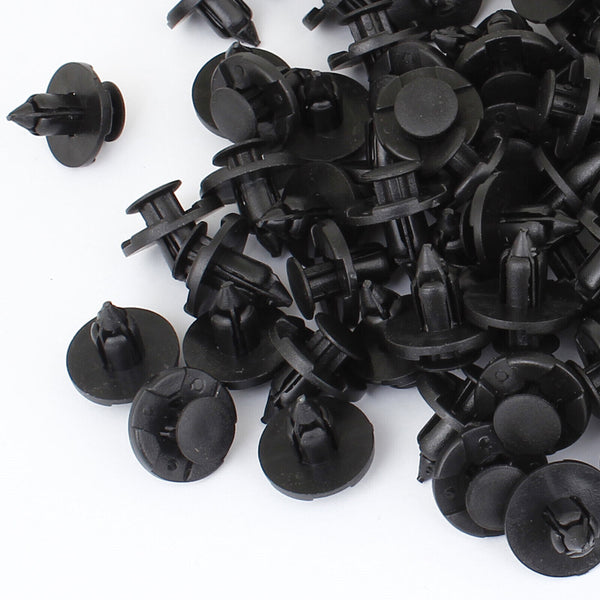 100pcs 8mm Hole Car Plastic Rivets Body Fastener Bumper Push Clips for Nissan