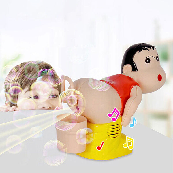 Bubble Maker Toy The Funny Music Automatic Fart Bubble Blower kids love Lights