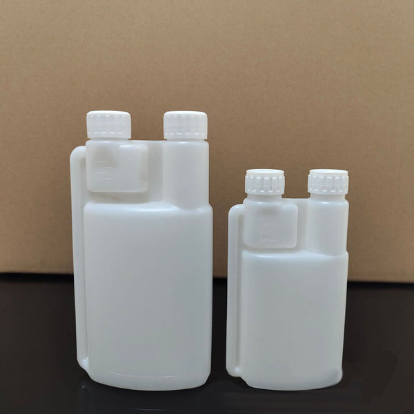 250-1000ml Plastic Twin Chamber Bottle Tamper Evident Cap Chemical Liquid Bottle