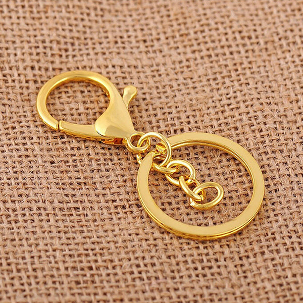 10 PCS Swivel Lobster Clasp Trigger Clip Key Ring Keychain Split Ring DIY Hook
