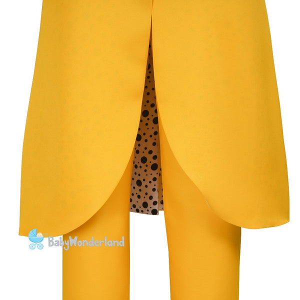 Adult Men The Mask Jim Carrey Yellow Suit Mask Cosplay Costume Halloween Party
